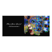 EPHEMERAL ,halloween masquerade ball, blue mask Announcement