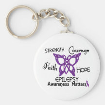 Epilepsy Celtic Butterfly 3 Key Chain