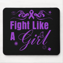 Epilepsy Fight Like A Girl Ornate Mousepad