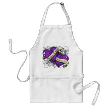Epilepsy Hope Faith Dual Hearts Apron