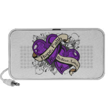 Epilepsy Hope Faith Dual Hearts Portable Speaker