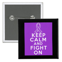 Epilepsy Keep Calm and Fight On Buttons