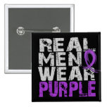 Epilepsy Real Men Wear Purple Button