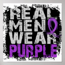 Epilepsy Real Men Wear Purple Print