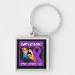 Epilepsy Rosie Riveter - Fight Like a Girl Key Chain