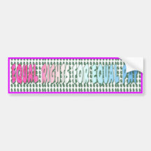 Equal rights for equal pay bumper sticker