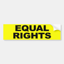 EQUAL RIGHTS - .png Bumper Sticker