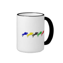 Equestrian dressage and show jumping horse coffee mugs