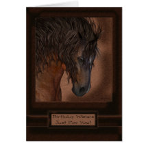 Equine Horse Birthday Greeting Card Just For You!