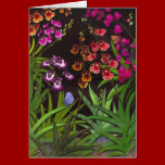 Equitant Oncidium Tolumnia Orchids Card cards