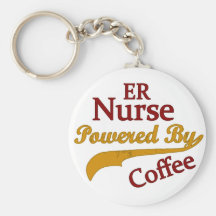ER Nurse Powered By Coffee Keychain