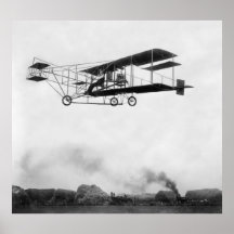 ERA of TECHNOLOGY - PLANE and STEAM - 1909 Poster