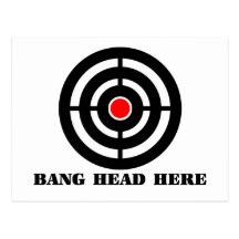 Ergonomic Stress Relief: Bang Head Here Postcard