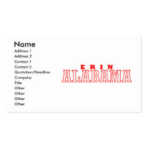 Erin, Alabama Business Card Template