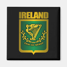 "Erin Go Bragh" Gold Fridge Magnet