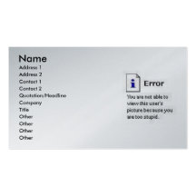Error Card (funny) Business Card