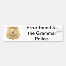 Error found... bumper sticker