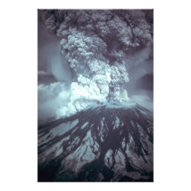 Eruption of Mount Saint Helens Stratovolcano 1980 Photo Art