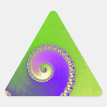 Escargot fractal triangle sticker