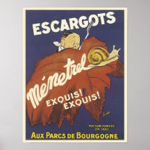 Escargot Mementrel Vintage Ad Posters