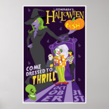 Esmeralda's Halloween party poster
