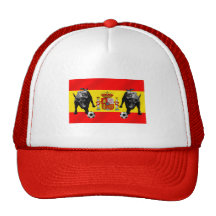España La Furia Roja futbol Toro Flag of Spain Hat