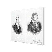 Esprit Auber  and Ludwig van Beethoven Gallery Wrapped Canvas