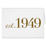 Est 1949 greeting card