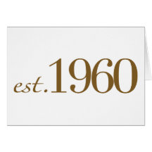 Est 1960 greeting card