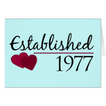 Established 1977 greeting card