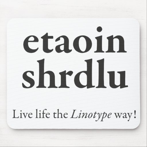 Etaoin Mouse Mat Mousepads