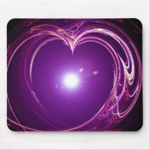 Eternal Love 'Fractal Heart' Digital Art Design Mouse Pad