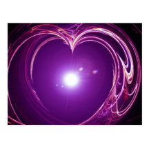 Eternal Love 'Fractal Heart' Digital Art Design Postcard
