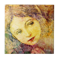 Ethereal Angel Face Art Tile tiles