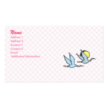 Etti & Etta Egret Business Cards