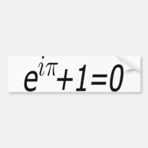 Euler's Identity Bumper Stickers