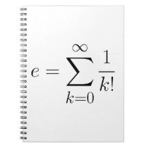 Euler's number series spiral notebooks