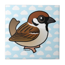 Eurasian Tree Sparrow Ceramic Tile