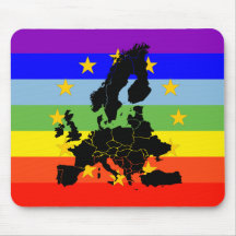 Europa and Stars Peace Flag Mouse Pads