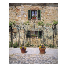 Europe, Italy, Monteriggioni. A stone house is Photographic Print