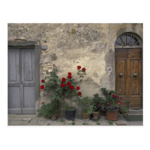 Europe, Italy, Tuscany, Chianti, Tuscan doorway; Postcard