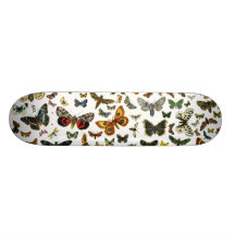 European Butterfly Collage Skate Board