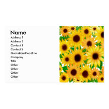 European Sunflowers Profile Card Business Card Template