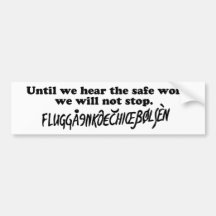 Eurotrip safe word bumper stickers