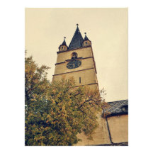 Evangelical church tower, Sibiu Announcement
