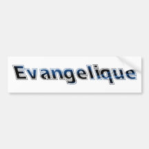 Evangélique Bleu noir Bumper Stickers