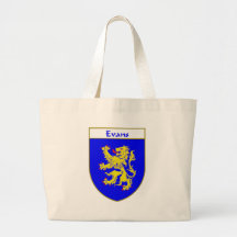 Evans Coat of Arms/Family Crest (Wales) Tote Bags
