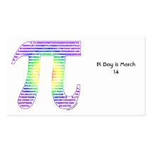 Evan's Pi #1 Business Cards