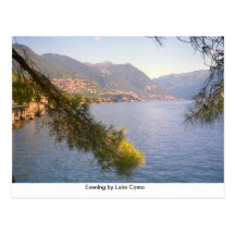 Evening beside Lake Como Post Card