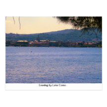 Evening by Lake Como Postcards